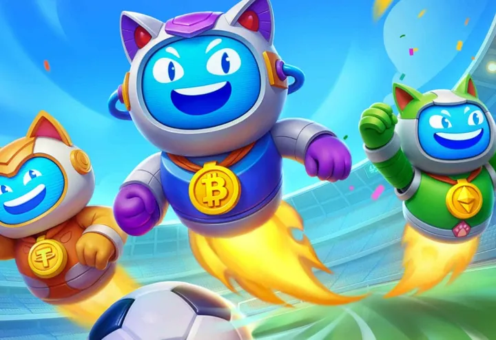 Robocat kasyno: zakłady sportowe Robocat kasyno – robot Robocat z piłką na stadionie, grafika działu zakładów sportowych